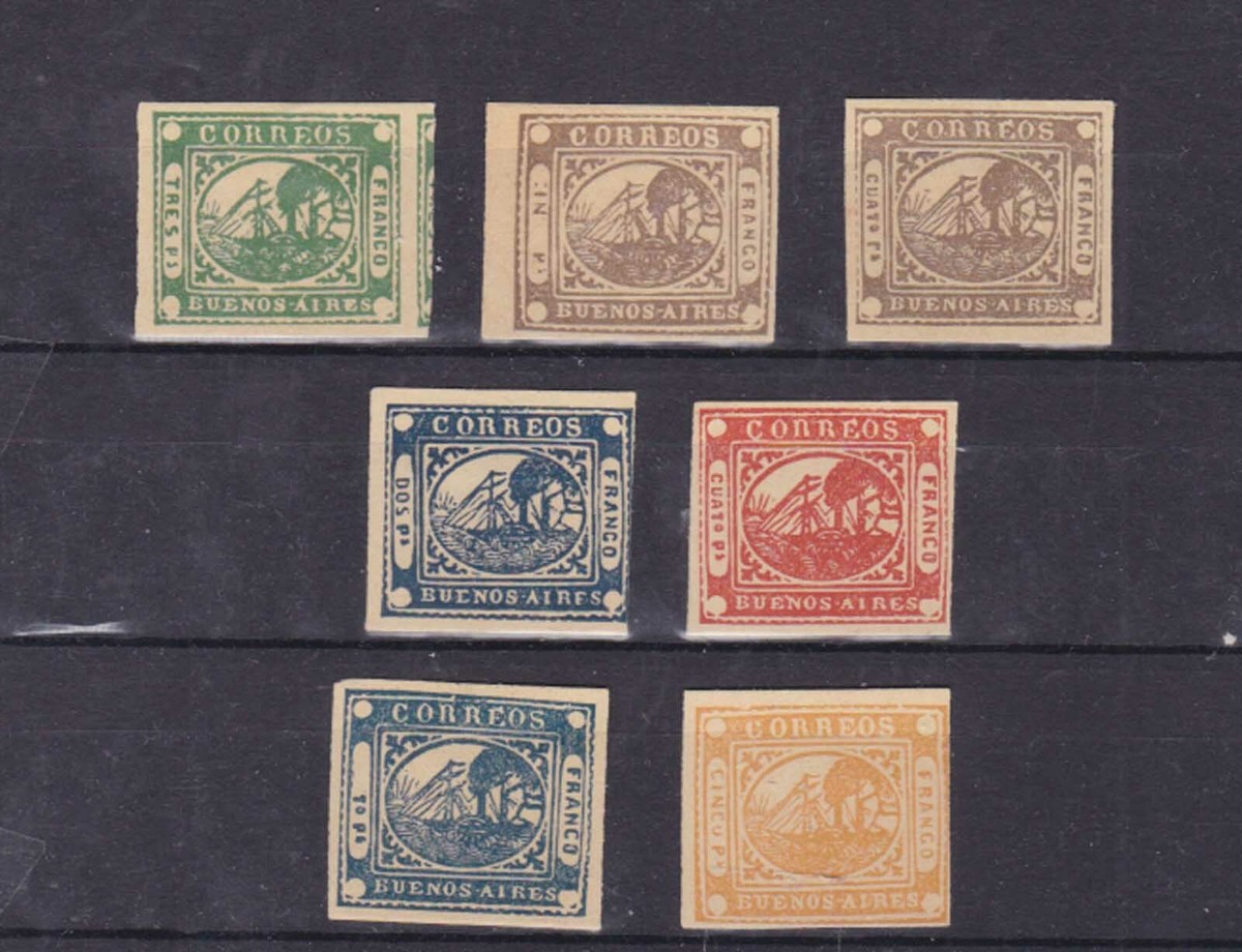 アルゼンチンBuenos Aires1858パドルスチーマー未使用切手 アルゼンチンBuenos Aires1858パドルスチーマー未使用切手