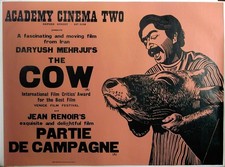 COW 1969 Dariush Mehrjui PETER STRAUSFELD Iran UK QUAD POSTER