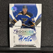 2019 Upper Deck Ultimate Collection Rookies /299 Mackenzie MacEachern Auto