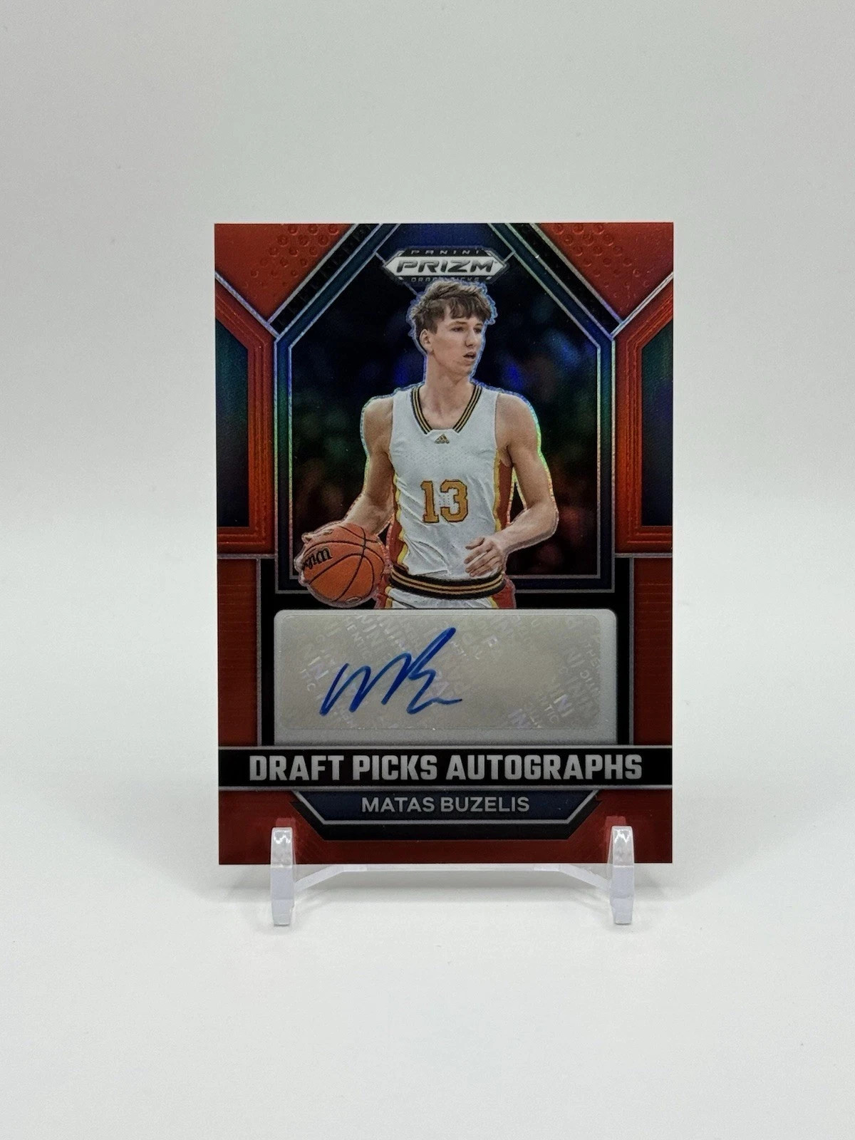 Matas Buzelis🏀2023 Panini Prizm  Draft Picks✏️ Auto /125 #DPA-MBZ Jersey Match;