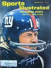 Frank Gifford - New York Giants - Autographed Sports Illustrated 12/17/62