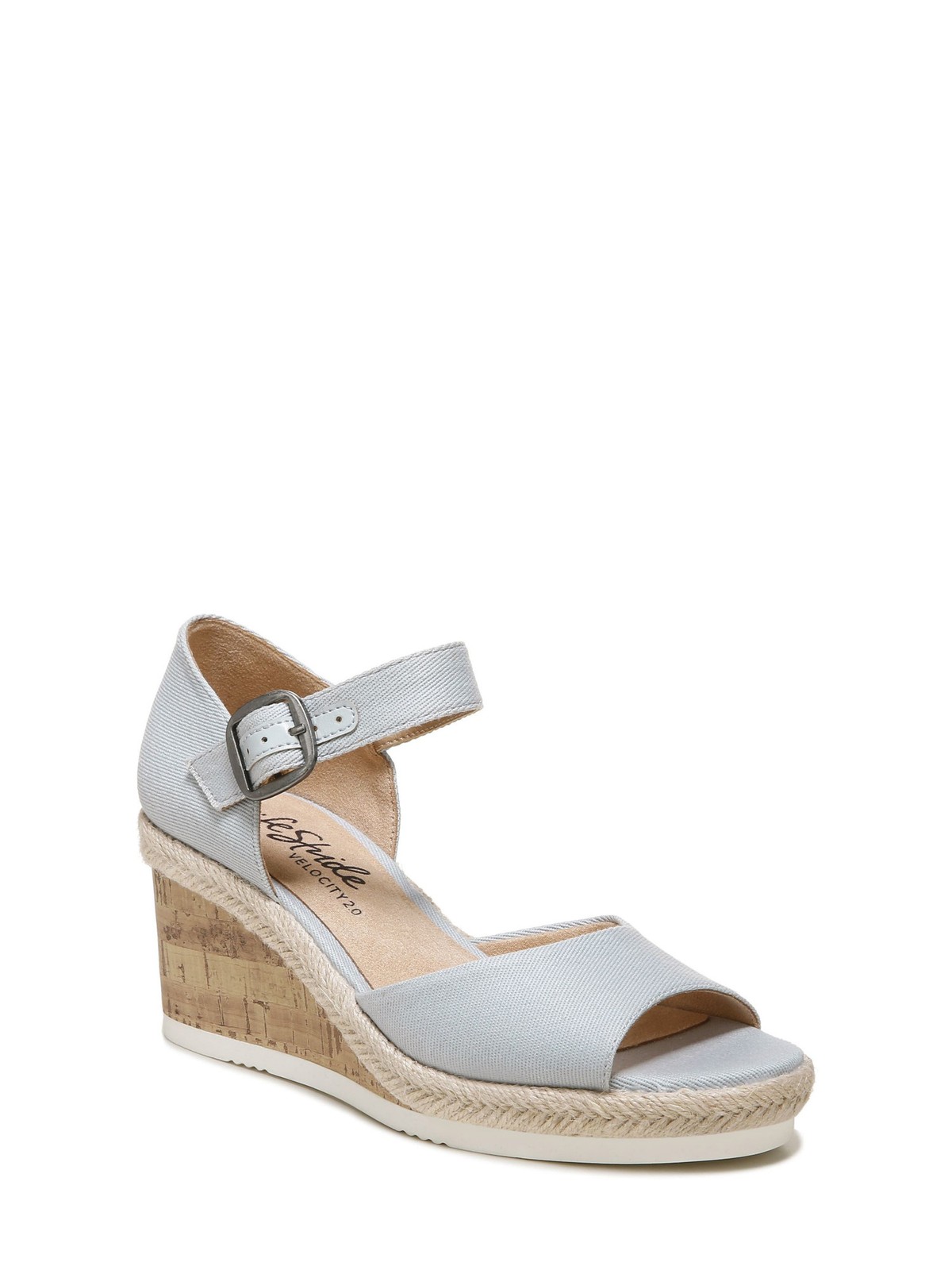 Женские светло-голубые босоножки на танкетке с открытым носком LIFE STRIDE VELOCITY 95 М 4090₽