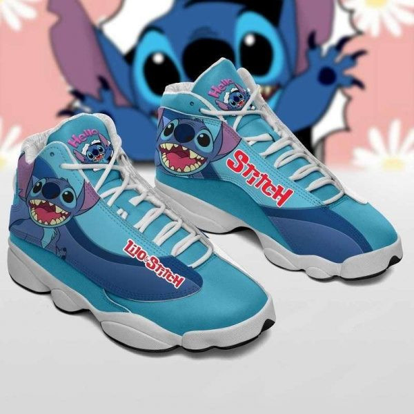 Funny Cartoon Stitch Hello Print J13 shoes, Perfect Cartoon 
