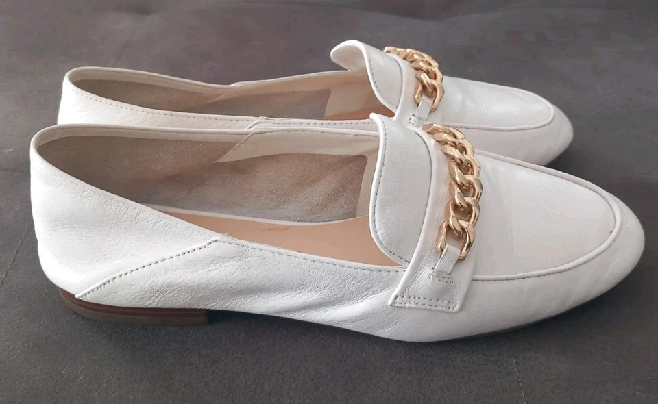 ALDO Slipper Ballerina Weiß Kettchen Gr. 38 - Bild 3 von 4