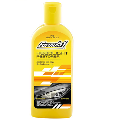 Formula 1 Headlight Restorer & Sealant   One Step Polish to Clean & Renew Yellow