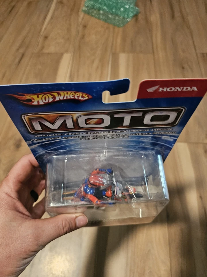 2007 Hot Wheels Moto Jeff Ward #1 Dirt Bike Toy Honda Supermoto Figure Rare New - Image 4 of 4