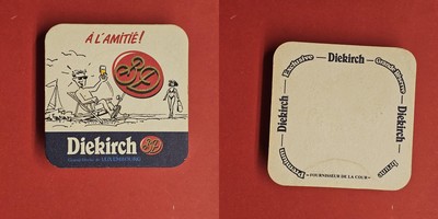 Diekirch Luxembourg A L'amitie! brewery beer mat beer