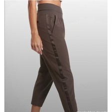 Athleta Brown Joggers Pants Ribbon Detail Women’s Sz 2 Casual Athleisure