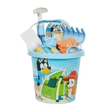 Little Kids Bluey Beach Toys Set | 9pc Sand Toys & Beach Bucket | Ages 3-10