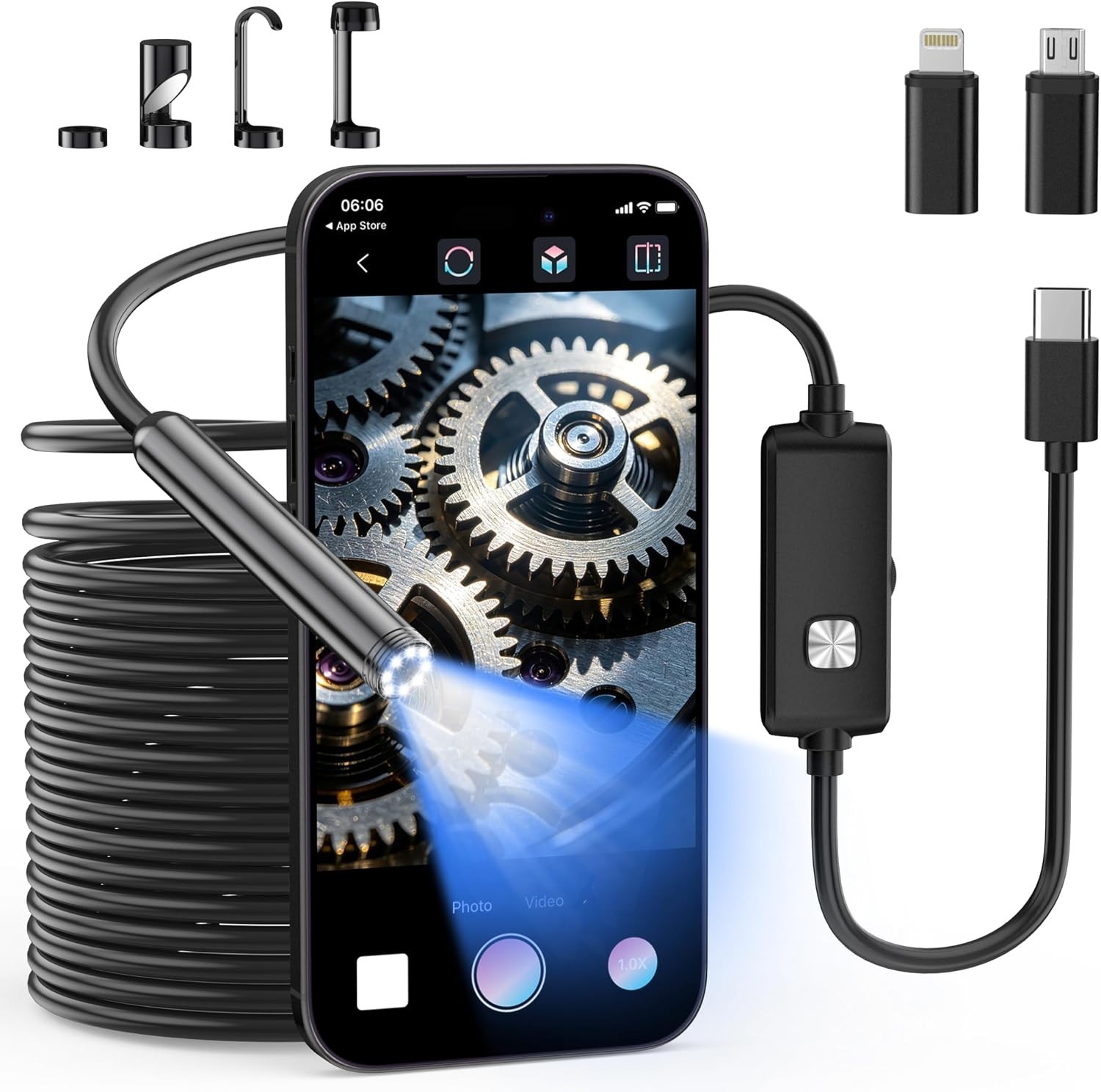 Pipe Inspection Camera Endoscope Video Sewer Drain Cleaner Waterproof Snake