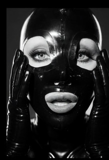 SIZE MEDIUM/ Latex Oval Lipped/ rubber hood/mask Little Rubber Cherry