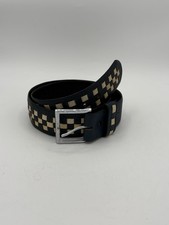 Vintage Harness House Woven Steerhide Belt, Size 34