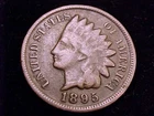 1895 Indian Head Cent, Very Good grade.