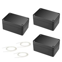 3 StüCk Abzweigdose Wasserdicht IP66, Electronic Projekt Box, Schwarz Verteil...