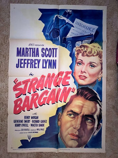 Strange Bargain 1949 Movie Poster 27x41 Martha Scott Jeffrey Lynn Film Noir