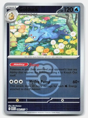 Golduck (Love Ball) 040/217 Holo Ascended Heroes Pokemon Reverse Holo NM