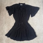 Entro Black Ruffle Tiered Mini Dress size small