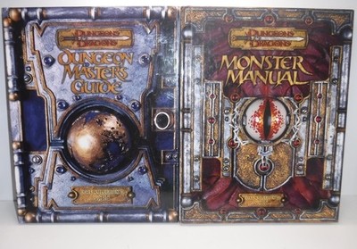 D&D v3.5 Lot of 2  Dungeon Master Guide + Monster Manual Core Rulebook II+III