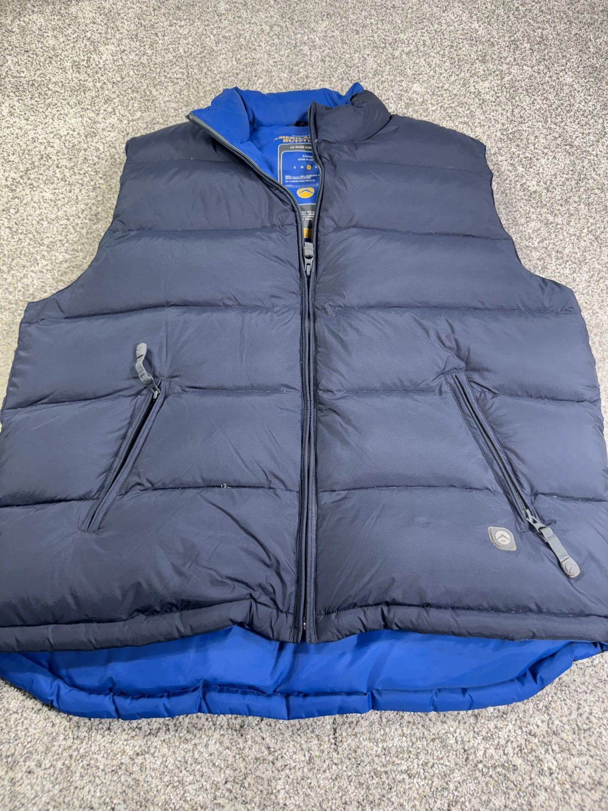American Eagle Outfitters Vest Mens XL Blue Down Puffer Water Resistant Shell
