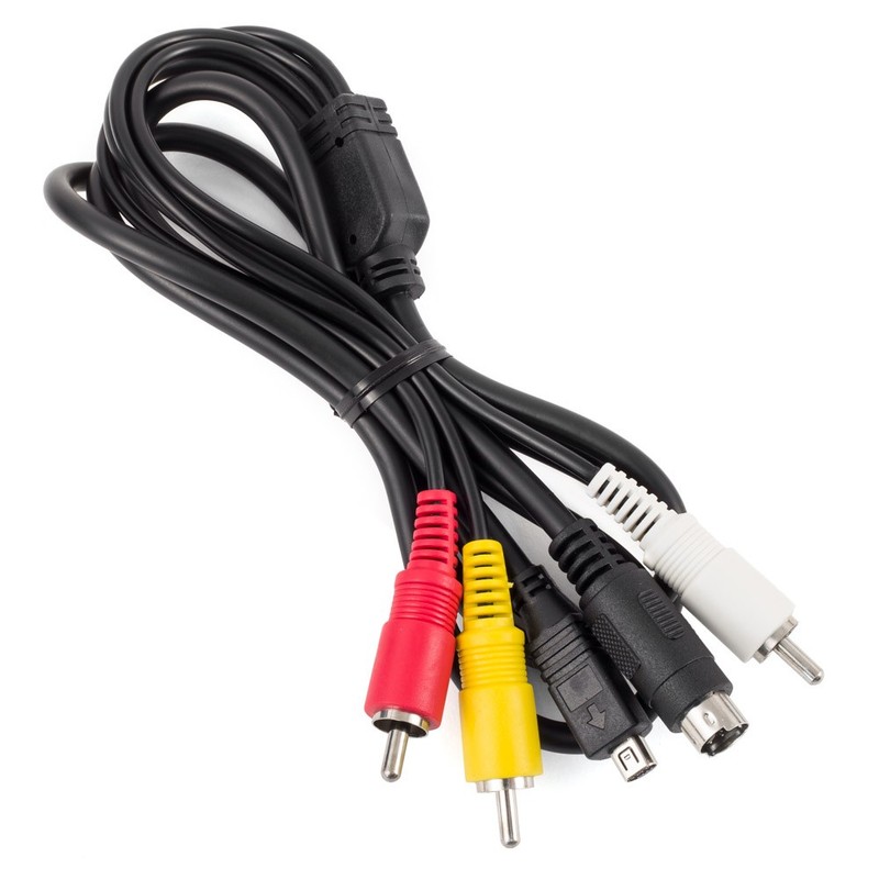 AV Cable for Sony VMC-15FS S-Video RCA DCR-HC17E HDR-HC9 HDR-SR10 DCR-DVD108 New