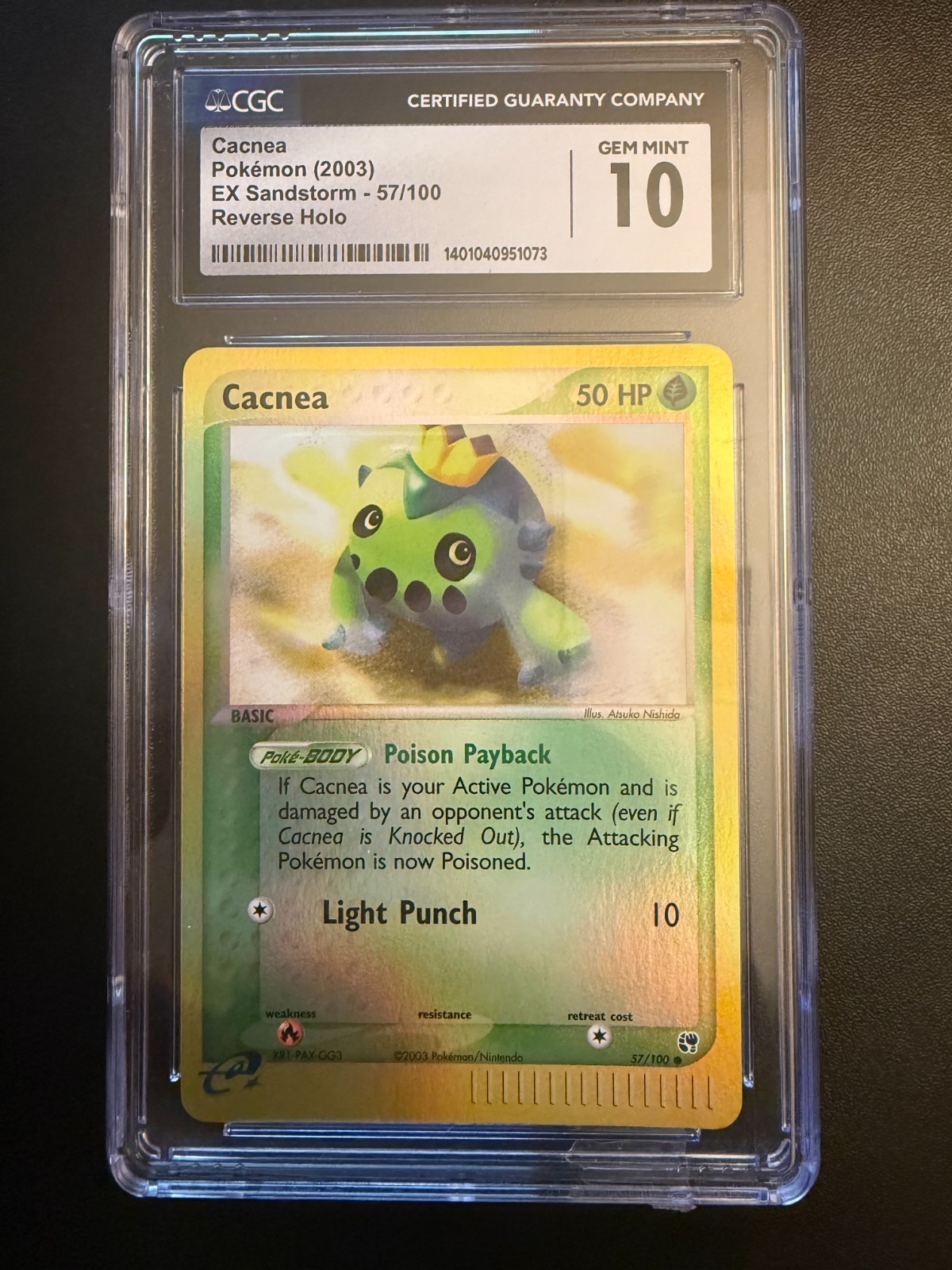 Pokemon Cacnea EX Sandstorm Reverse Holo #57 PSA 10 Gem Mint CGC 10