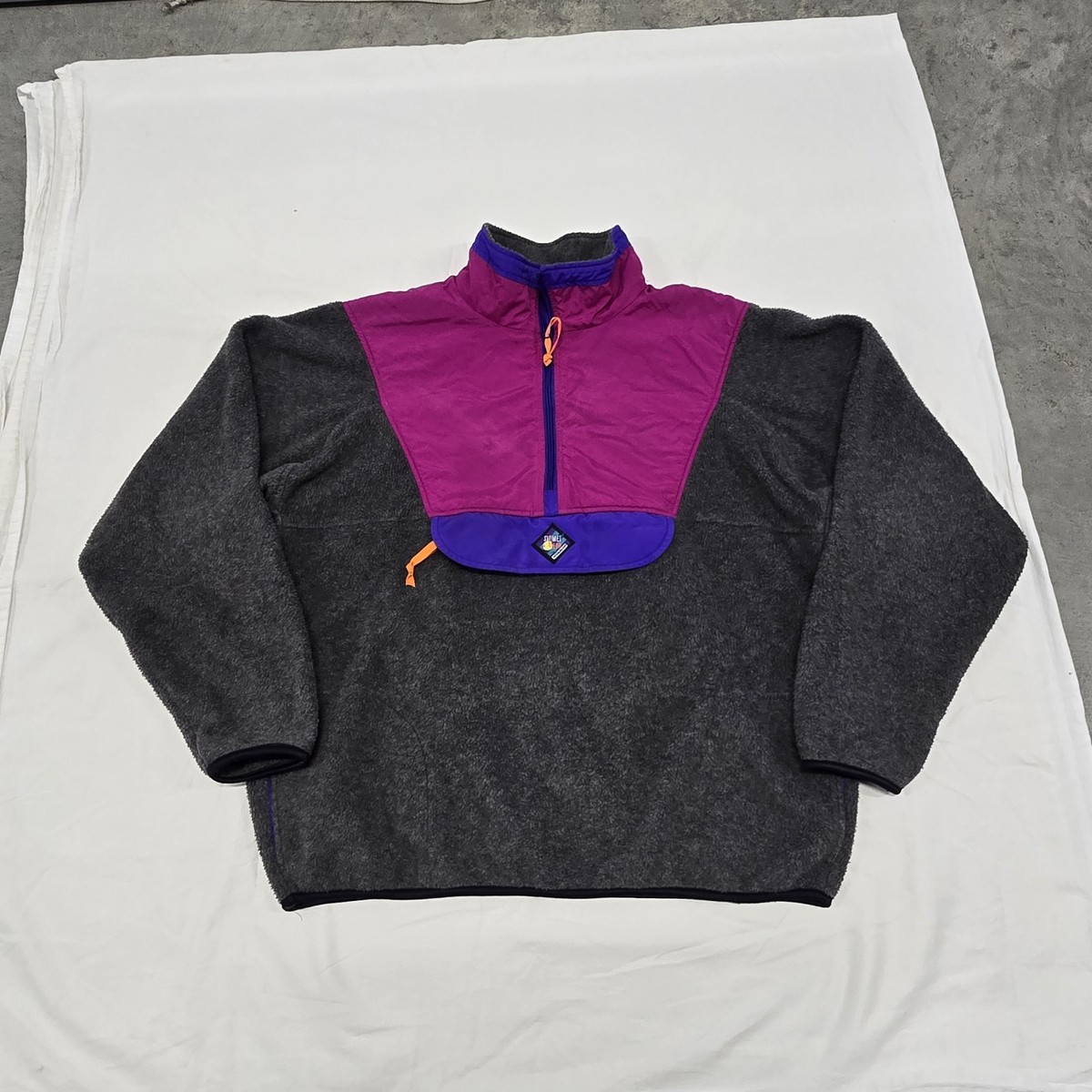 Sz LARGE Vintage Woolrich Sigmet Gear 1/2 Zip Fleece Sweater Color