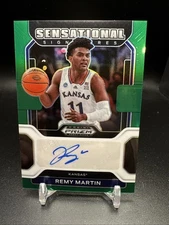 2022 Panini Prizm Draft Basketball Card Green Auto SS-RMA Remy Martin