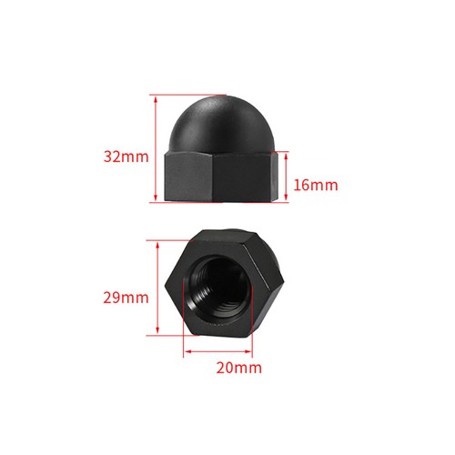 M3 M4 M5 M6-M20 Dome Nuts Colorful Nylon Plastic Hex Dome Nuts Grade 66 DIN1587 - Picture 28 of 61