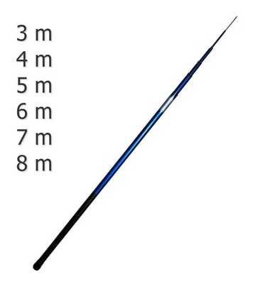 MIRACLE FISH Teleskop Stipprute 3m 4m 5m 6m 7m 8m | Angelrute Blau-Silber