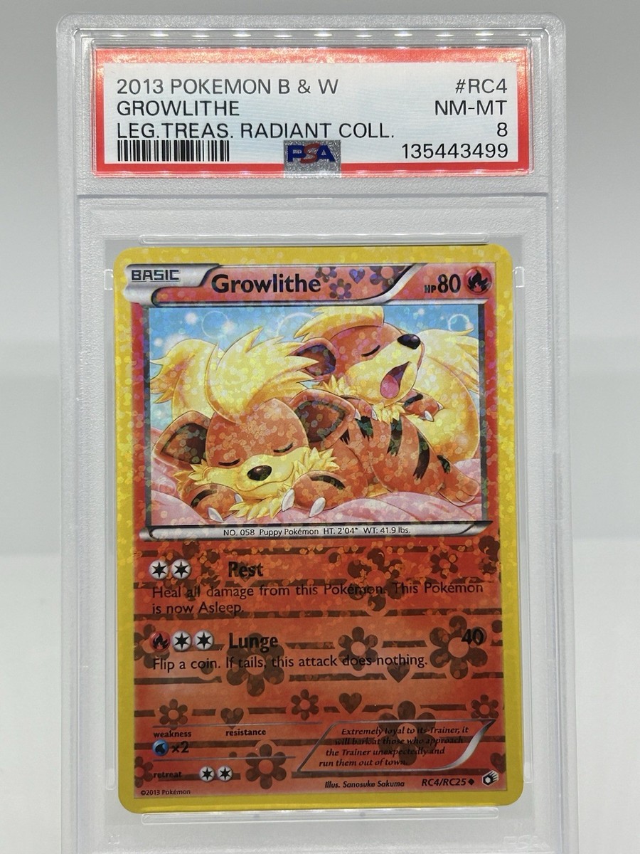 Growlithe RC4/RC25 Legendary Treasures: Radiant Collection Holo