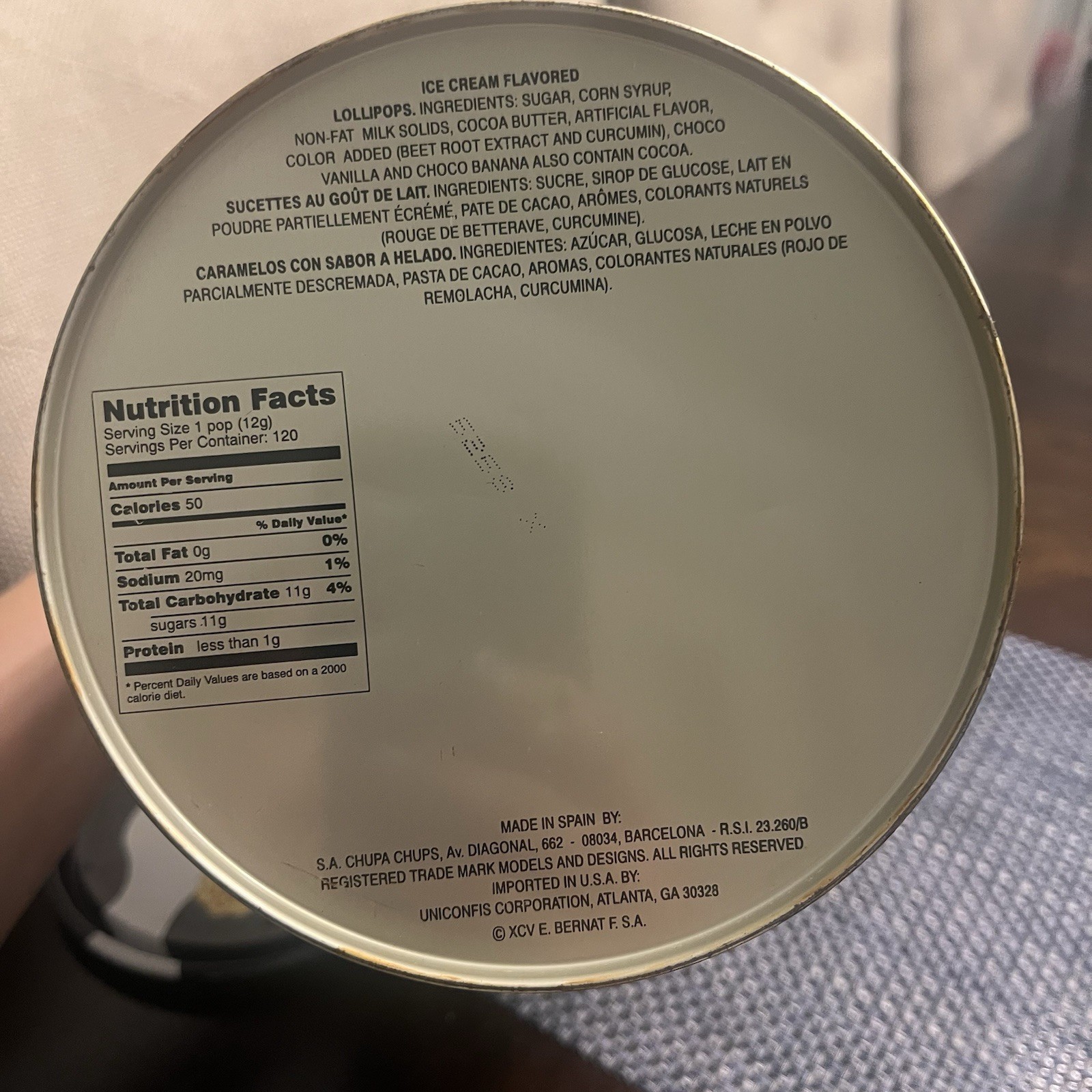 Pair Chupa Chups Ice Cream Lollipop Milk Jug Pail Tins 1st & 2nd Editions