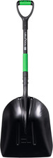 Scoop Shovel with Lightweight Aluminum Head Construction, Ergonomic No-Slip H-Gr