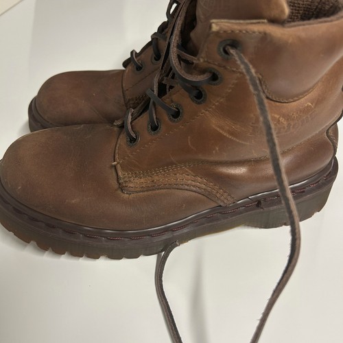Dr Martens VINTAGE MIE 90s BROWN LEATHER B00TS AirWair Womens Size 5 Mens 4 UK 3 - Picture 16 of 21