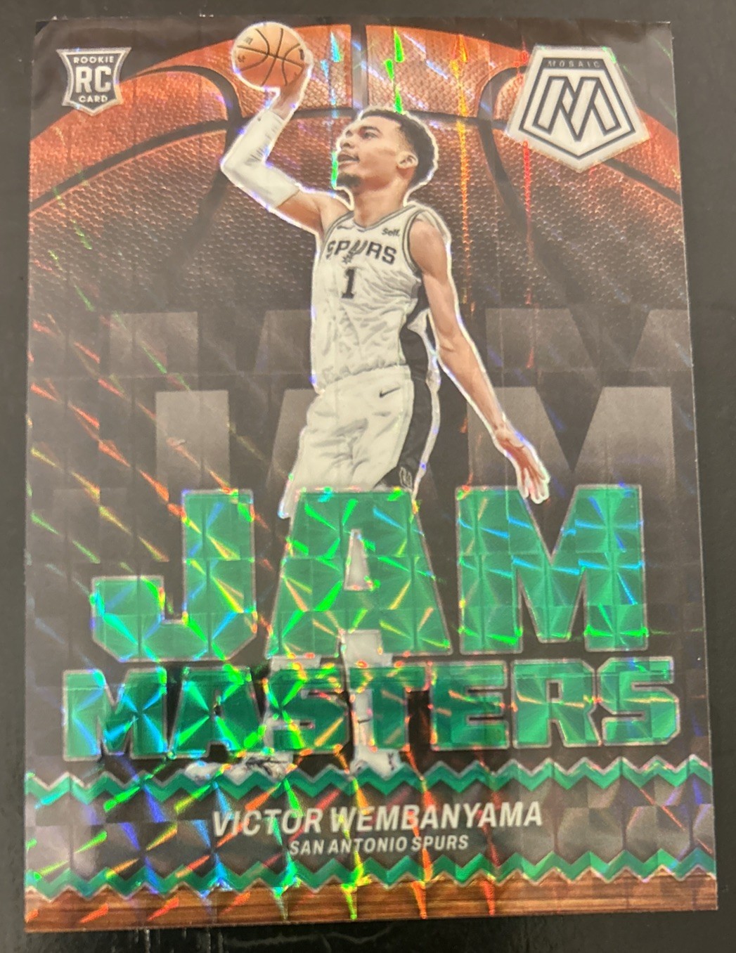 VICTOR WEMBANYAMA RC 2023-24 Panini Mosaic #3 Jam Masters MOSAIC GREEN PRIZM