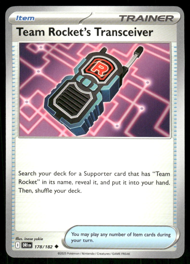 Team Rocket's Transceiver 178/182 - Destined Rivals - Uncommon NM