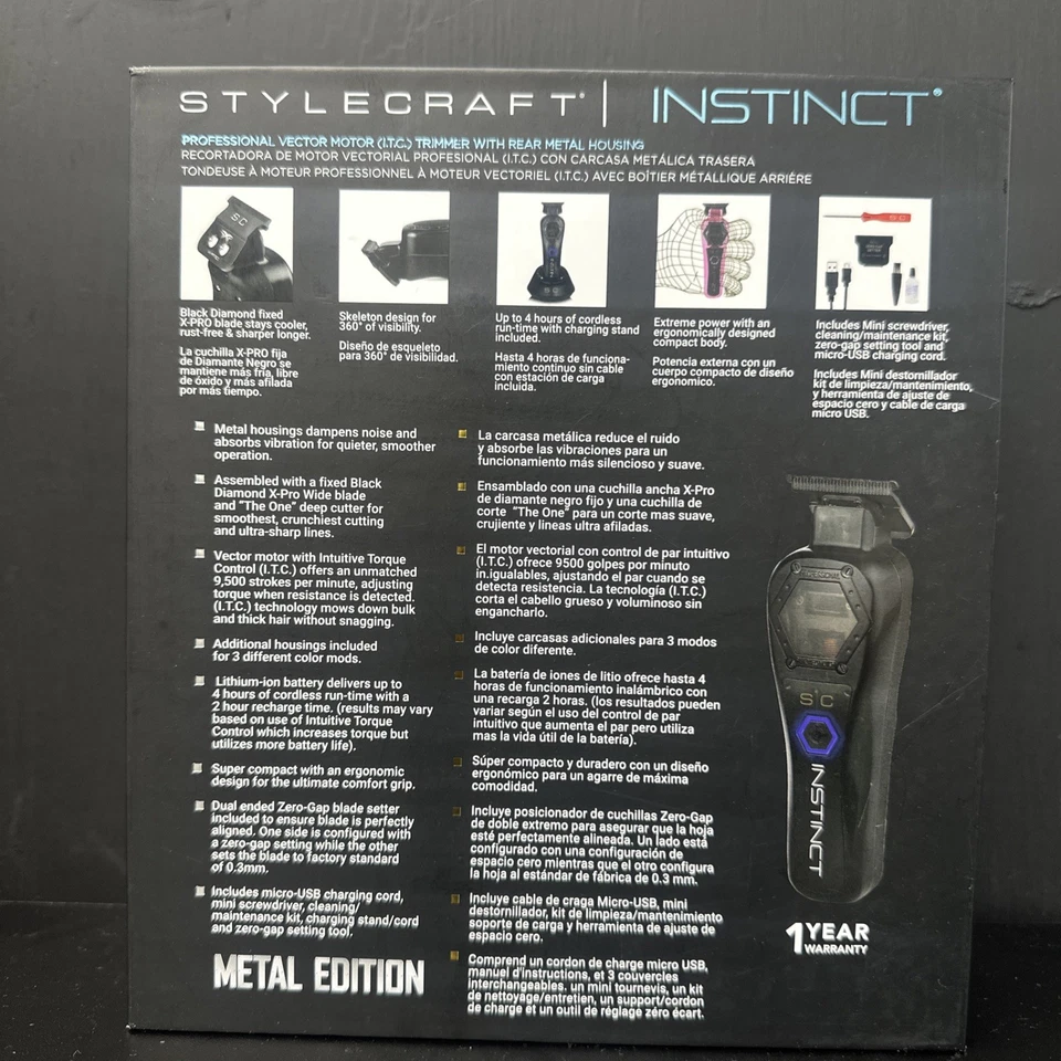 Recortadora StyleCraft Instinct Metal Edition - SC410M Foto 3 de 3