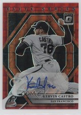 2022 Panini Donruss Optic Red Pandora Prizm 5/8 Kervin Castro #ESS-KC Auto 0a2