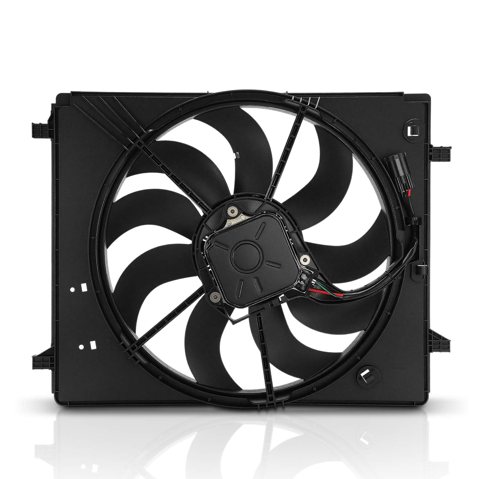 Radiator Fan Assembly with Shroud for Maserati Ghibli Levante Quattroporte 3.0L