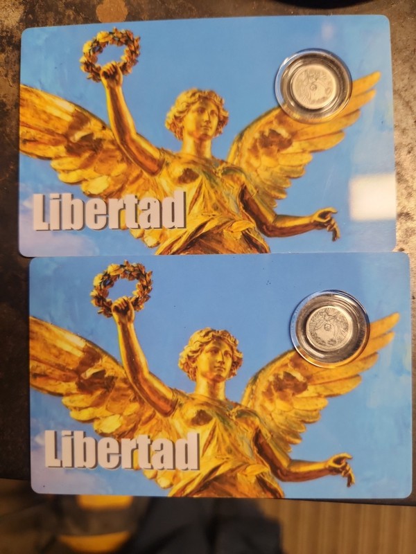 2026 Liberia Libertad 1/1000 oz .999 Platinum Coin in Card