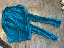 JIMONDA 2 PIECE TODDLER TEAL PJ PULLOVER LS TOP RAYON/BAMBOO SZ 7-8Y GENTLY WORN