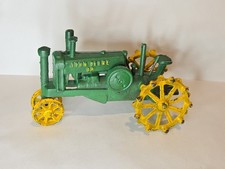 Vintage John Deere DP Cast Iron Metal Farm Tractor Missing Peices 5" Tall