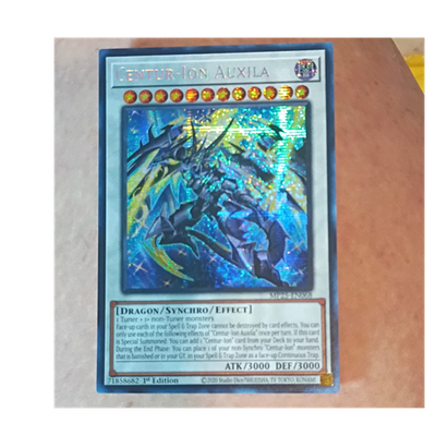 #ad Konami Centur Ion Auxila Secret Rare Foil Synchro Effect 1st Ed EN 3000 3000 $1.99