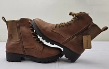 Vepose New York Women’s Brown Combat Ankle Boots Size 9.5
