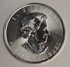 2020 Canada Maple Leaf ~ 1 oz .9999 Fine Silver $5 Coin