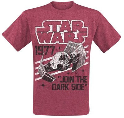 Star Wars T-Shirt Herren Dark Side Tie Fighter rot