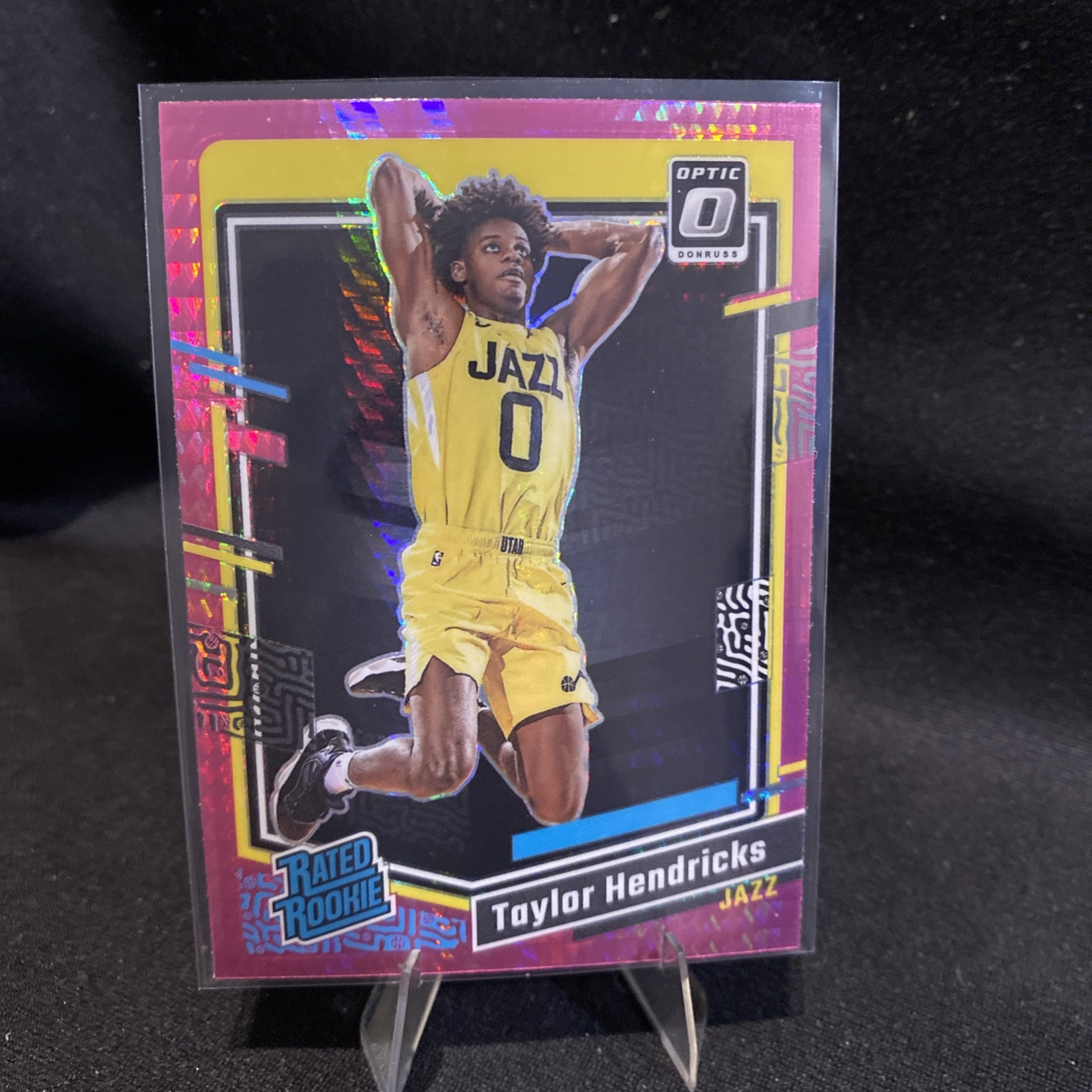 2023-24 Taylor Hendricks Panini Donruss Optic Pink Hyper Prizm Rated Rookie #233