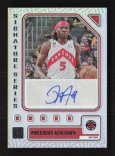 Precious Achiuwa 2020-21 Donruss #SG-PAC Signature Series Miami Heat AU