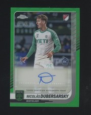 2025 Topps Chrome Major League Soccer Green Nicolas Dubersarsky RC AUTO /99