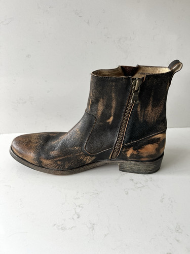 Stivali John Varvatos Followill in pelle con zip - marrone antico - uomo taglia 12M - Foto 11 di 19