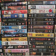 Huge VHS Video Collection 260+ Tapes Horror Cult WCW Kids Hellraiser The Thing